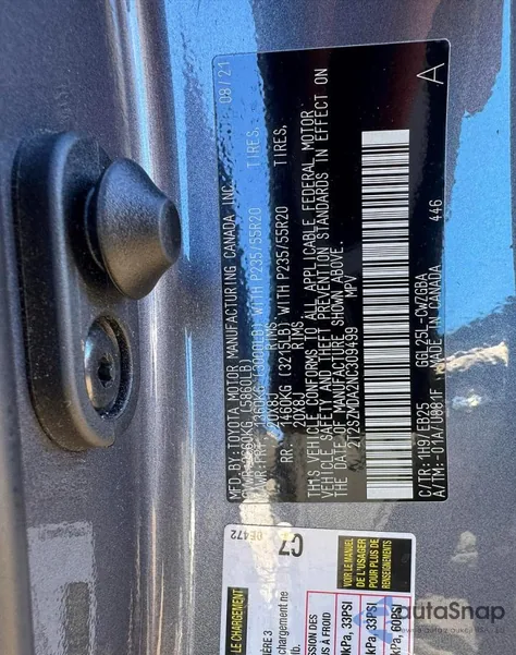 2022 Lexus Rx 350 F Sport z USA, uszkodzony, nr VIN 2T2SZMDA2NC309499